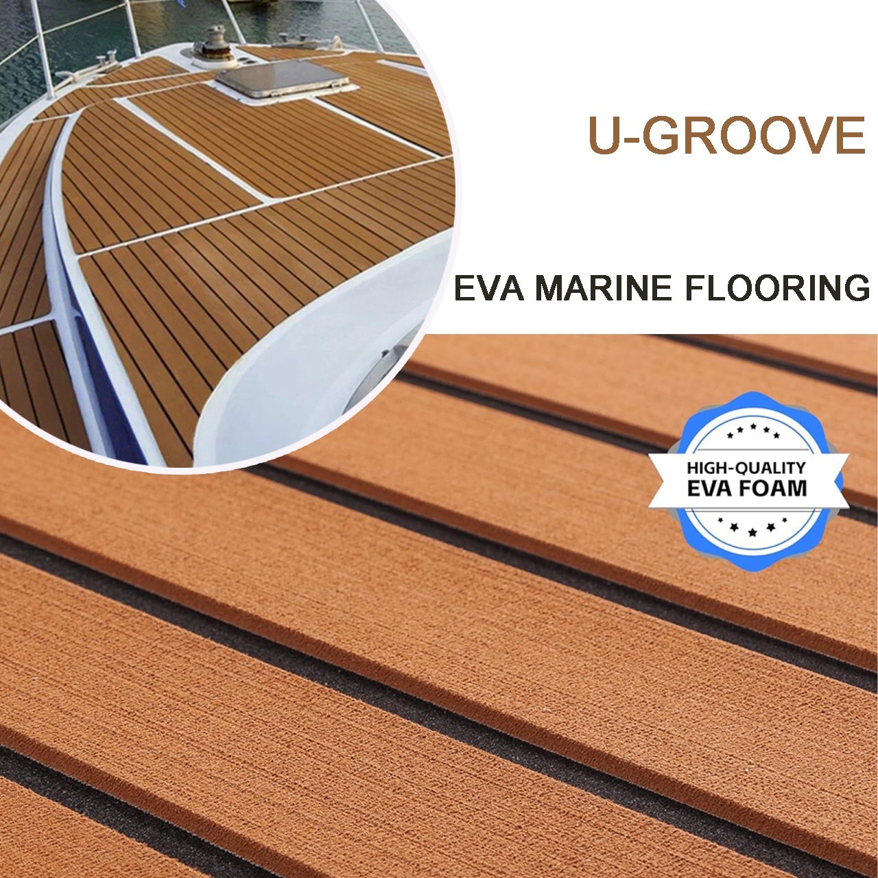 Marine Flooring for Boats Yacht Sailboat Cushioned EVA Foam Mat with Strong Glue
