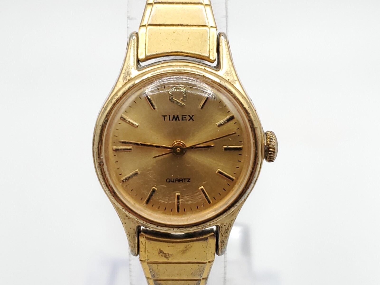 Vintage 1985 Timex Q Quartz Womens Watch New Battery Gold Tone 1J 20mm Vintage 1985 Timex Q Quartz Womens Watch New Battery Gold Tone 1J 20mm