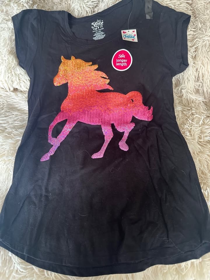 Girls Justice size 12 Longer Length Top - New with tag Girls Justice size 12 Longer Length Top - New with tag