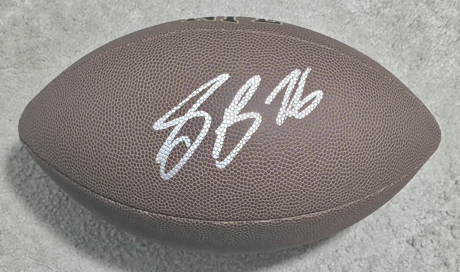 🔥 Saquon Barkley Signed Full Size Football w/COA  Eagles SB Champs WOW