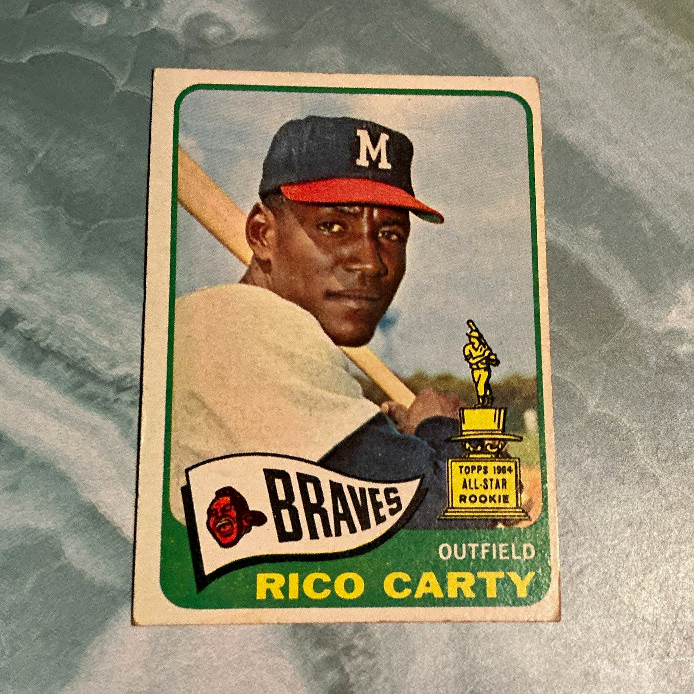 Topps 1965 Topps Rico Carty #305 Milwaukee Braves Rookie All-Star Rookie Card Topps 1965 Topps Rico Carty #305 Milwaukee Braves Rookie All-Star Rookie Card
