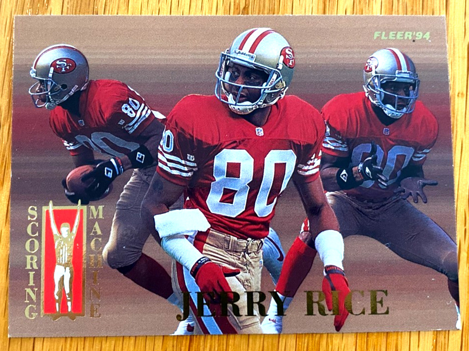 1994 Fleer Jerry Rice #13 SCORING MACHINES Insert - GOAT 1994 Fleer Jerry Rice #13 SCORING MACHINES Insert - GOAT