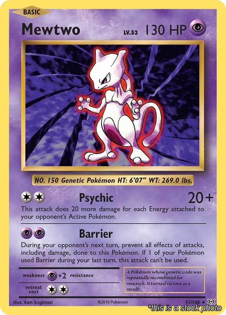 Mewtwo 51/108 EVO Pokemon NM
