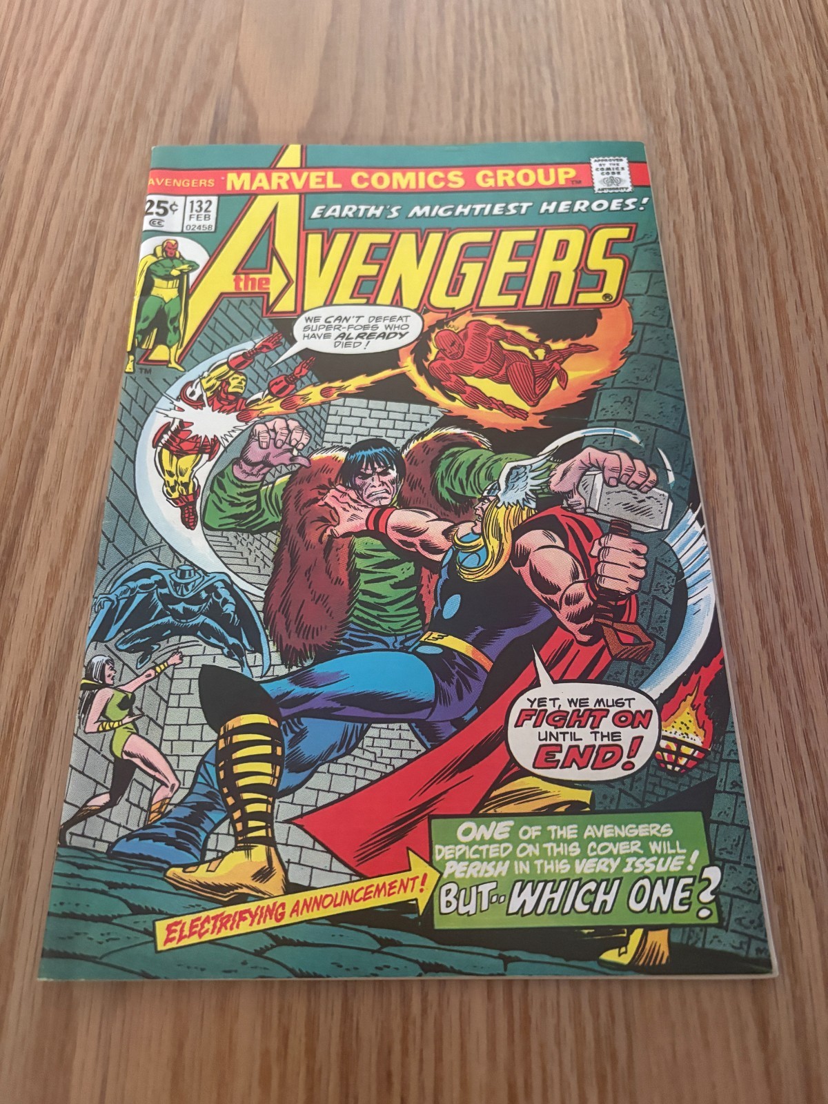 Avengers  132  VF/NM  9.0  High Grade  Iron Man  Captain America  Thor  Doomsday