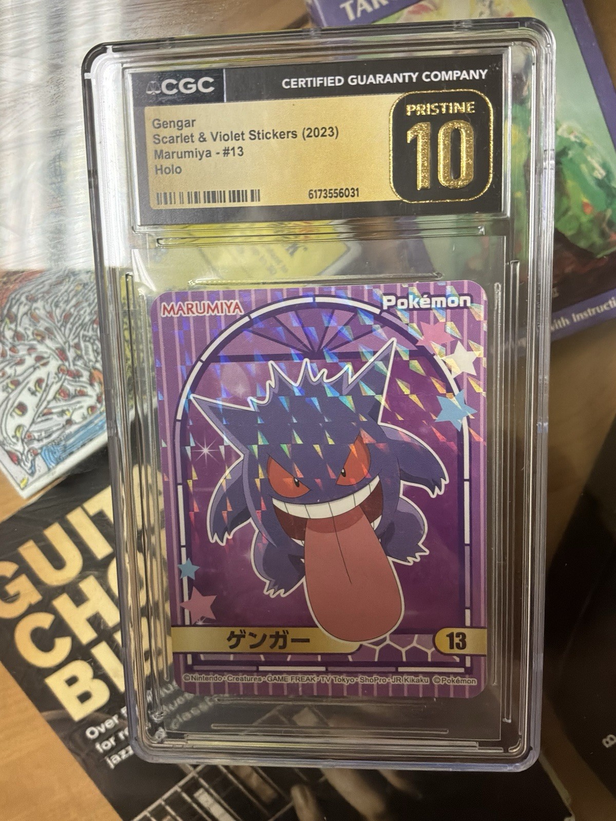 Gengar Pokémon 2023 Marumiya 13 Scarlet & Violet Stickers Holo CGC PRISTINE 10 Gengar Pokémon 2023 Marumiya 13 Scarlet & Violet Stickers Holo CGC PRISTINE 10