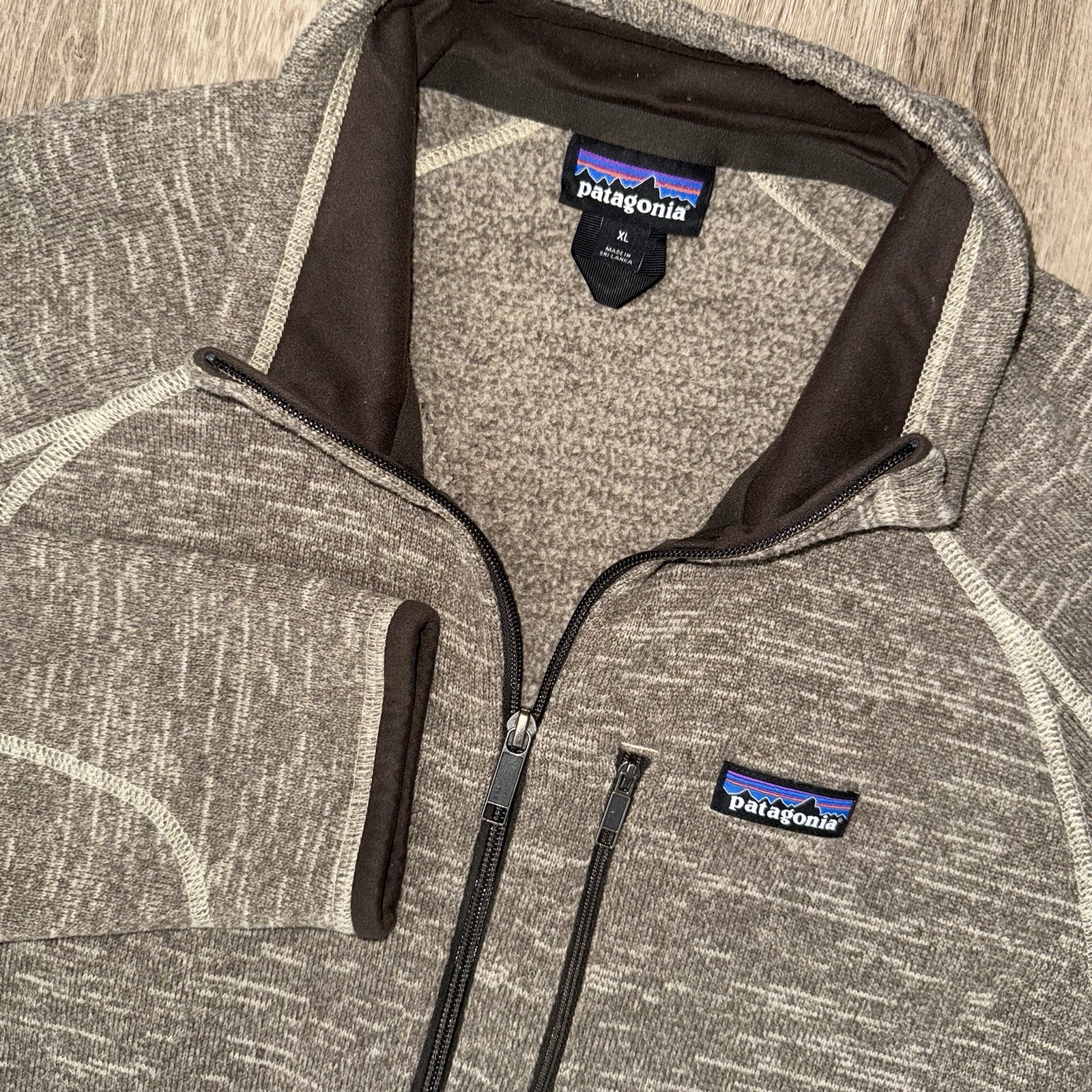 Patagonia Better Sweater Fleece Jacket Men’s XL Full Zip Brown Tan Pockets