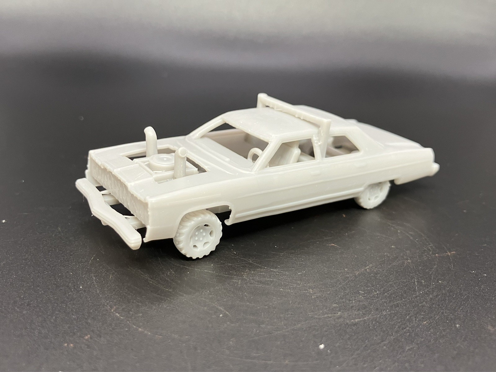 1/64 3D Printed 1977 Chrysler New Yorker Demo Derby Car For Diecast Diorama