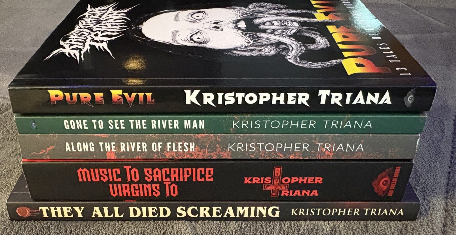 Kristopher Triana Horror Books (5) Signed By Author Kristopher Triana Horror Books (5) Signed By Author