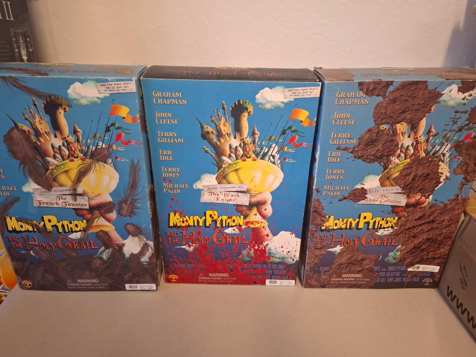 Monty Python Holy Grail Black Knight, Taunter And Dead Collecter Figure Set New Monty Python Holy Grail Black Knight, Taunter And Dead Collecter Figure Set New