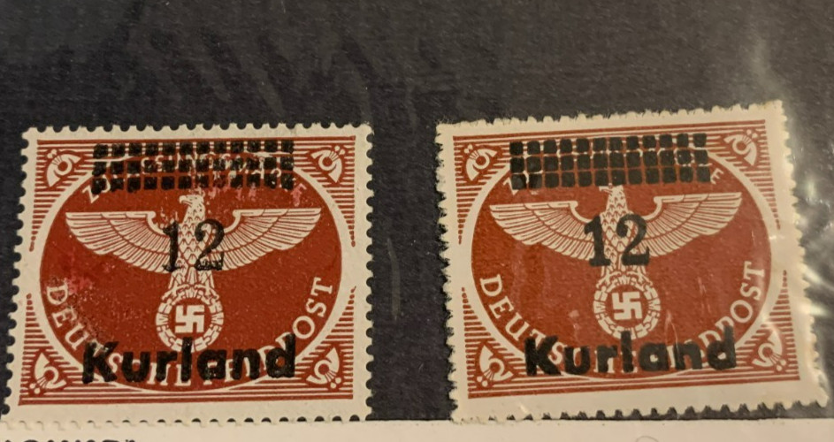 Kurland Stamps #23 & 29, German Occupation of Latvia, SCV $49 Kurland Stamps #23 & 29, German Occupation of Latvia, SCV $49