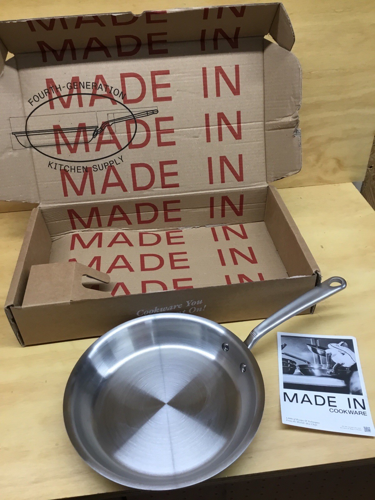 MADE IN l 10” Stainless Clad Frying Pan Made Italy Retail $139  