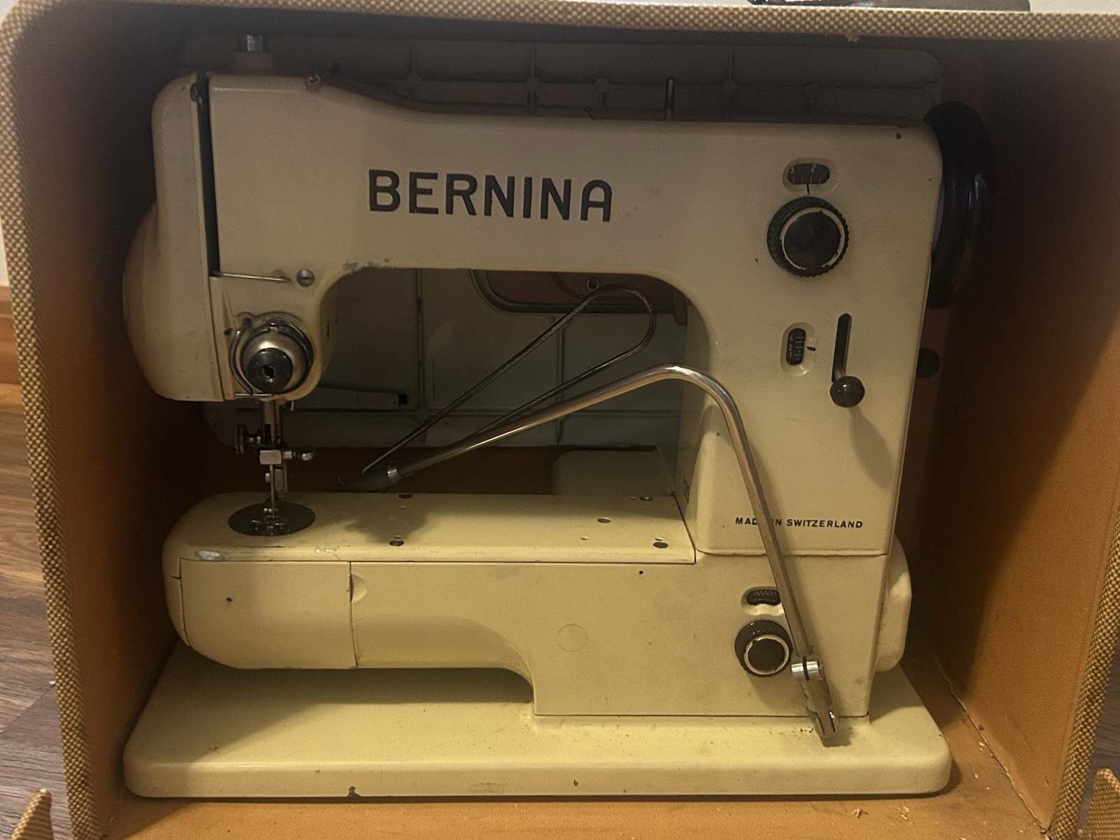 1953 Bernina 125 Sewing Machine COMPLETE KIT Working Case Extension Table Manual
