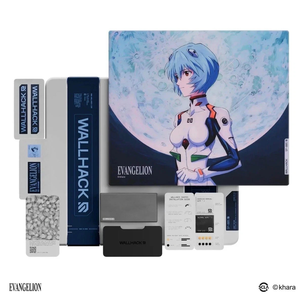 EVANGELION x WALLHACK SP-005 Rei Ayanami Neon Genesis Evangelion Glasspad SEALED