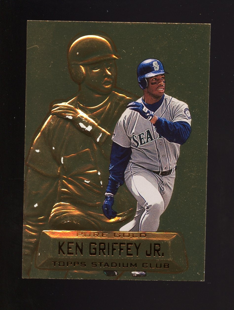 1997 STADIUM CLUB KEN GRIFFEY JR PURE GOLD MEMBERS ONLY #PG15 VG-EX MISSING FOIL