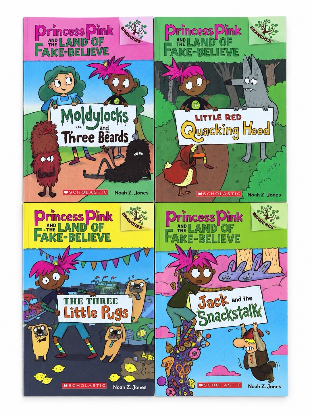 Princess Pink and the Land of Fake-Believe Books Lot 4 Scholastic Branches Princess Pink and the Land of Fake-Believe Books Lot 4 Scholastic Branches