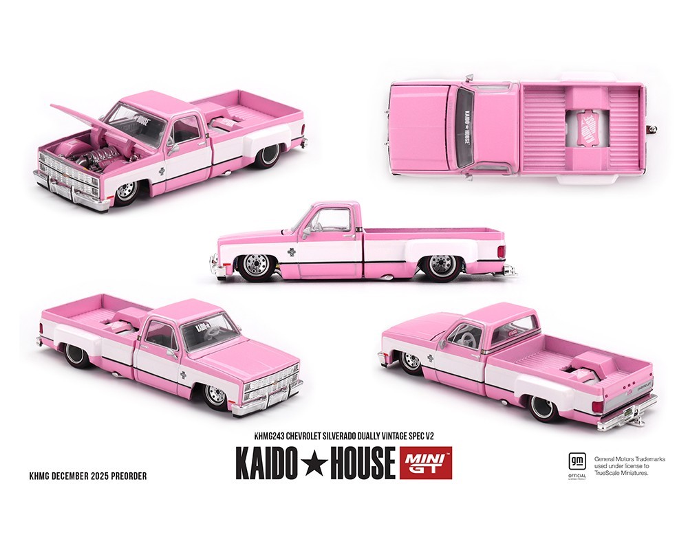 Kaido House x Mini GT Chevy Silverado Dually Vintage Spec V2 Pickup #243 1/64
