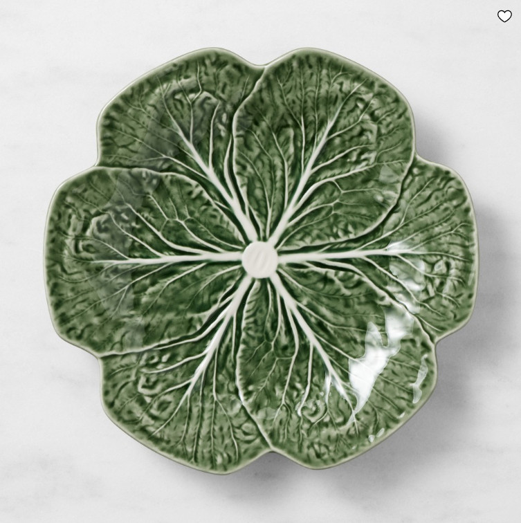 Set of 4 - Williams-Sonoma Bordallo Pinheiro Cabbage Dinner Plates