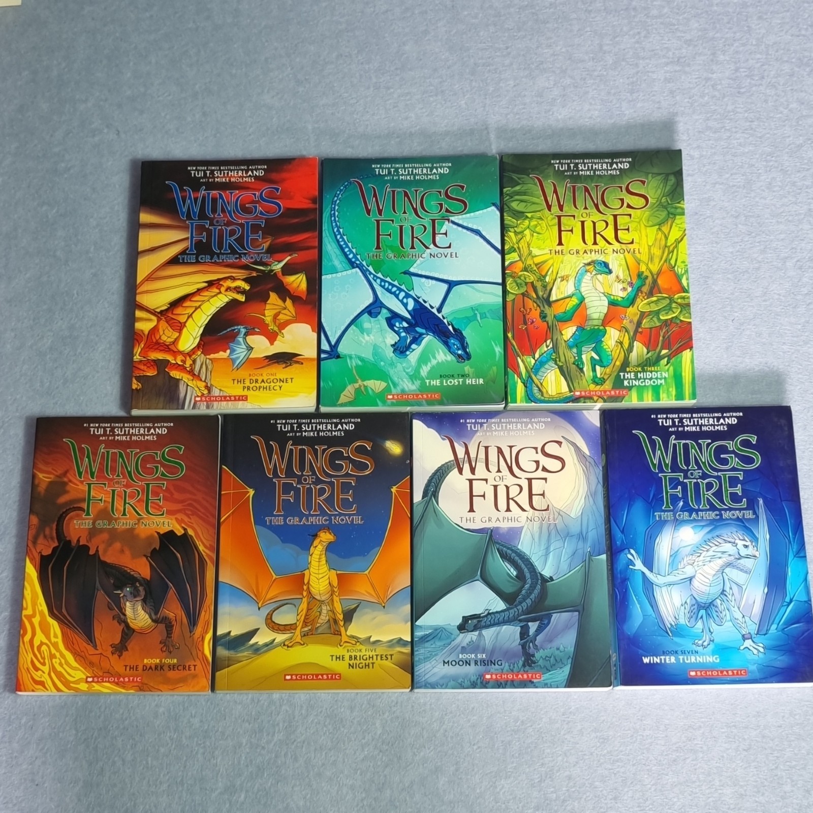 Wings of Fire Graphic Novels 1-7 Complete Set Tui T Sutherland Scholastic