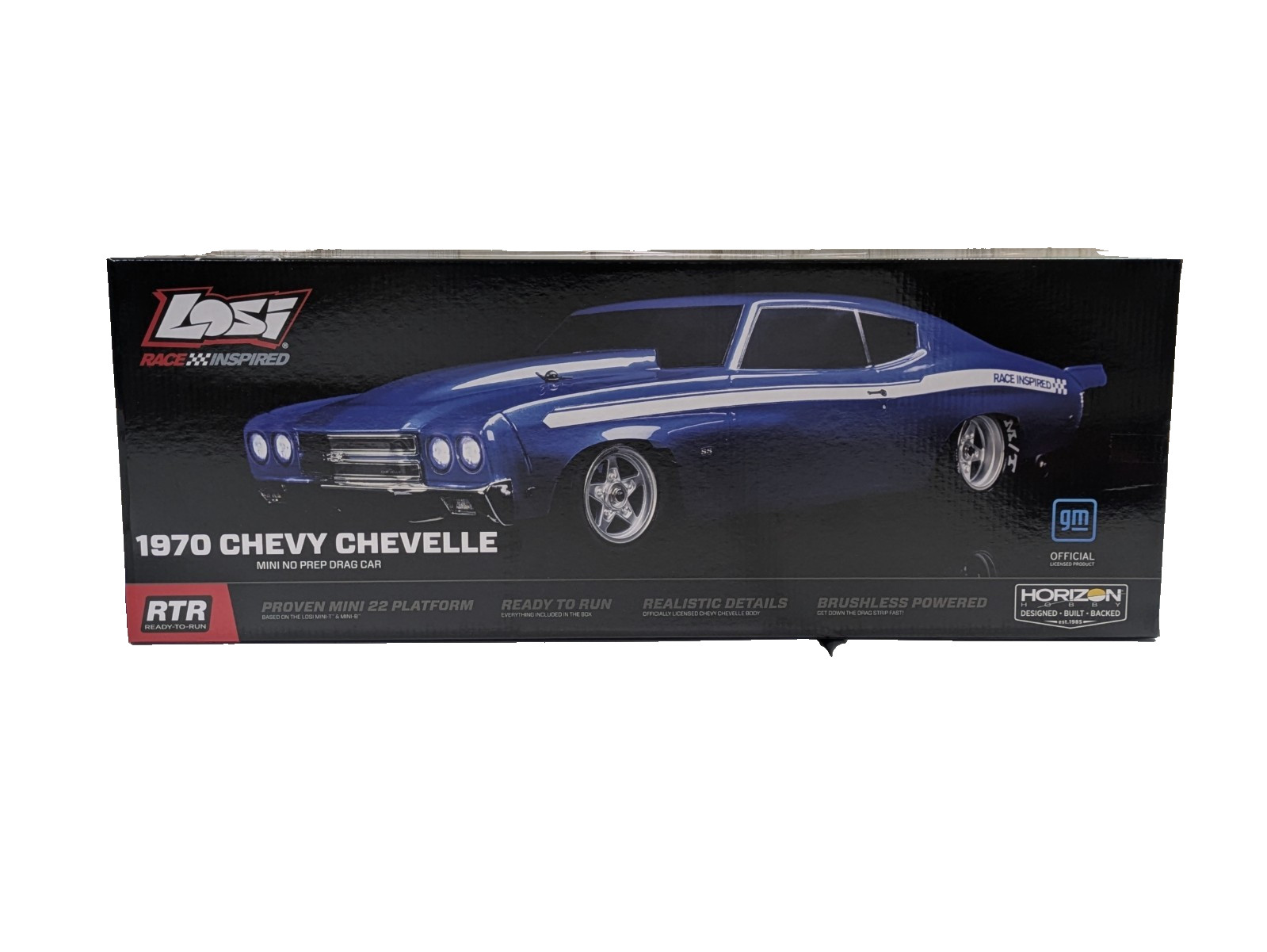 NIB Losi 1/16 1970 Chevelle Blue No Prep Drag Car RTR Brushless LOS01023T1 NEW
