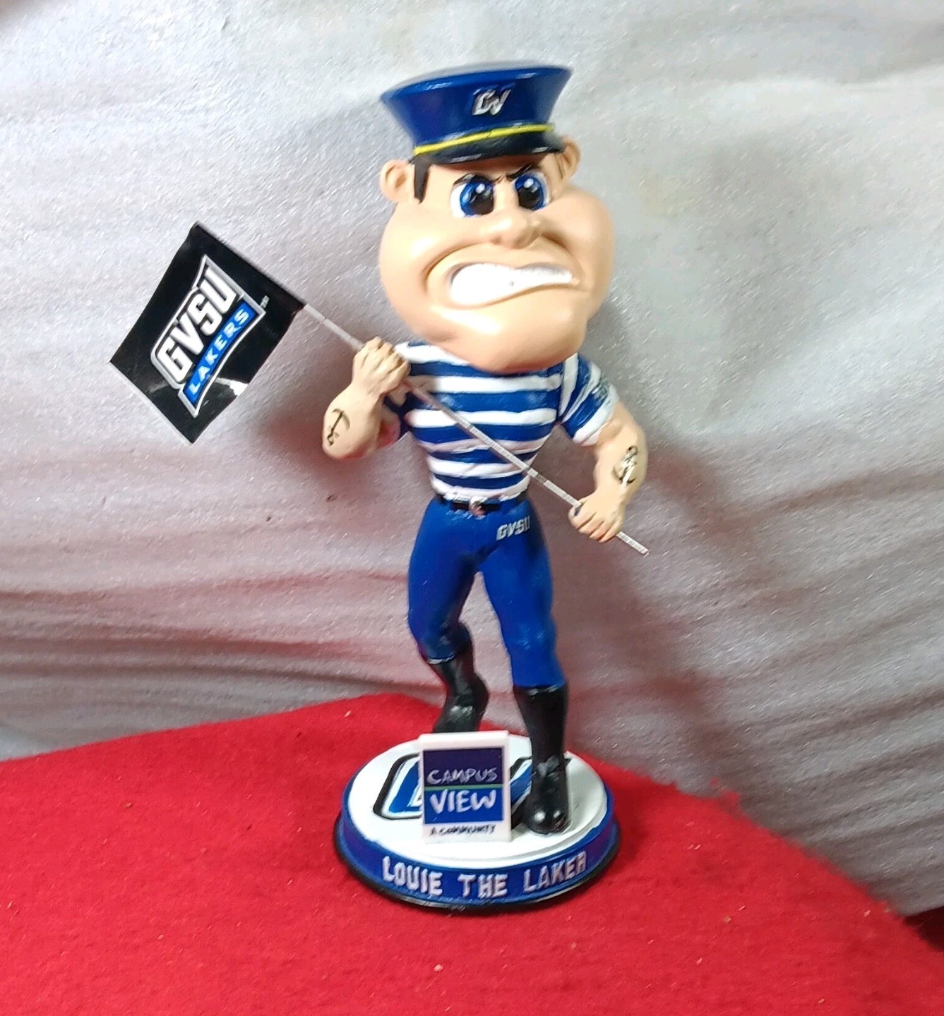 Grand Valley State Lakers Louie the Laker Bobblehead Figure Blue/White/Black