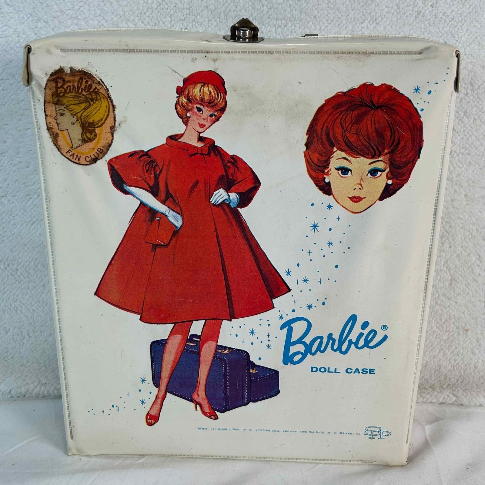 Vintage 1963 Barbie Doll Case Travel Wardrobe Carrier Redhead Mod Era