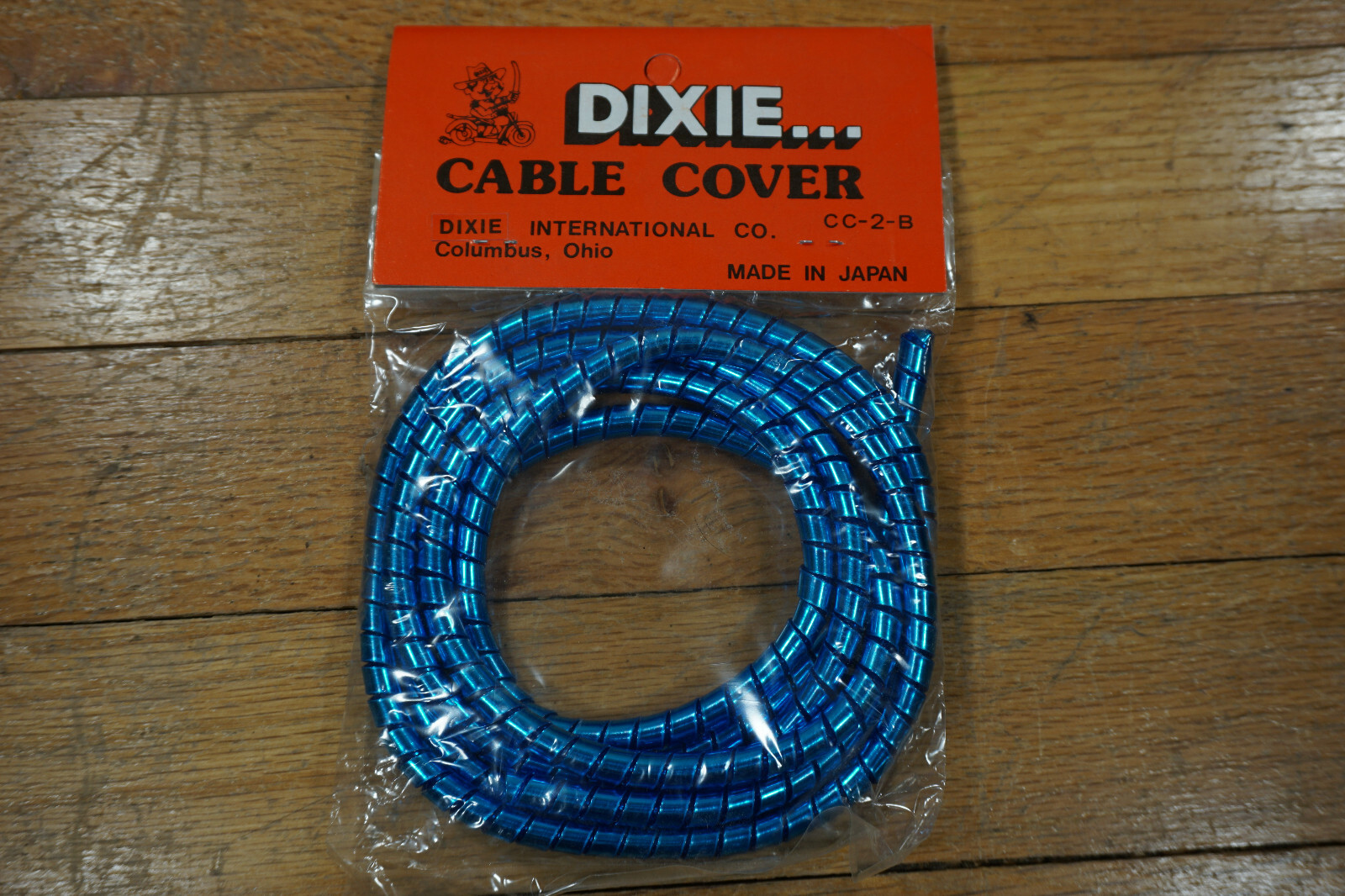 NOS Dixie Cycle Blue Motorcycle Custom Cable Wrap