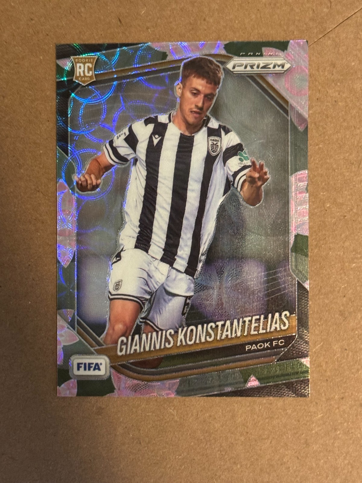 2025-26 Panini Prizm FIFA Giannis Konstantelias RC Lotus Flower Choice Prizm /18