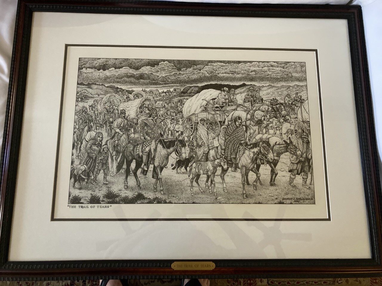 Original Stippling B & W Picture, Framed depicting \ Original Stippling B & W Picture, Framed depicting \