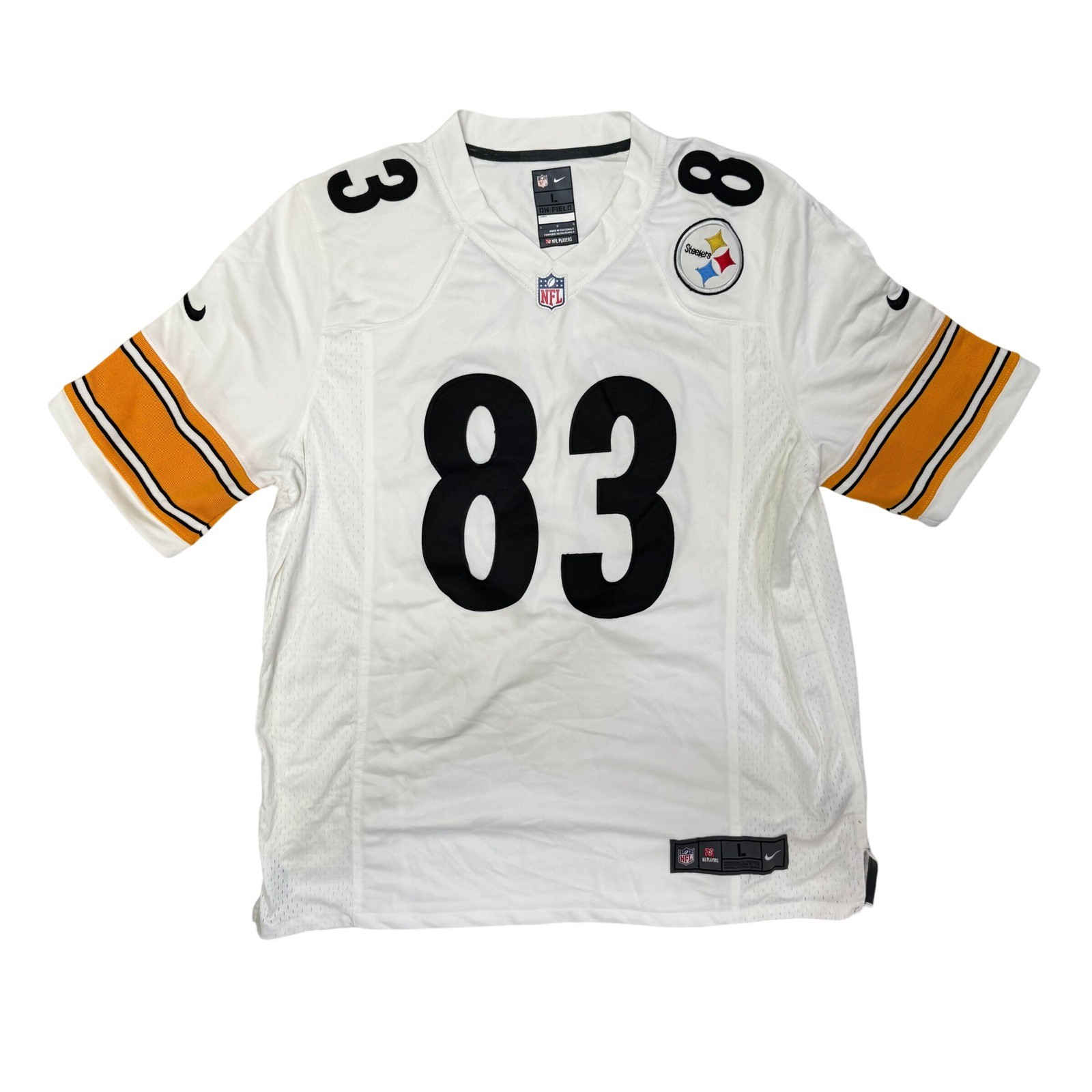 Nike Pittsburgh Steelers Heath Miller 83 Stitched Jersey White Mens Large Nike Pittsburgh Steelers Heath Miller 83 Stitched Jersey White Mens Large