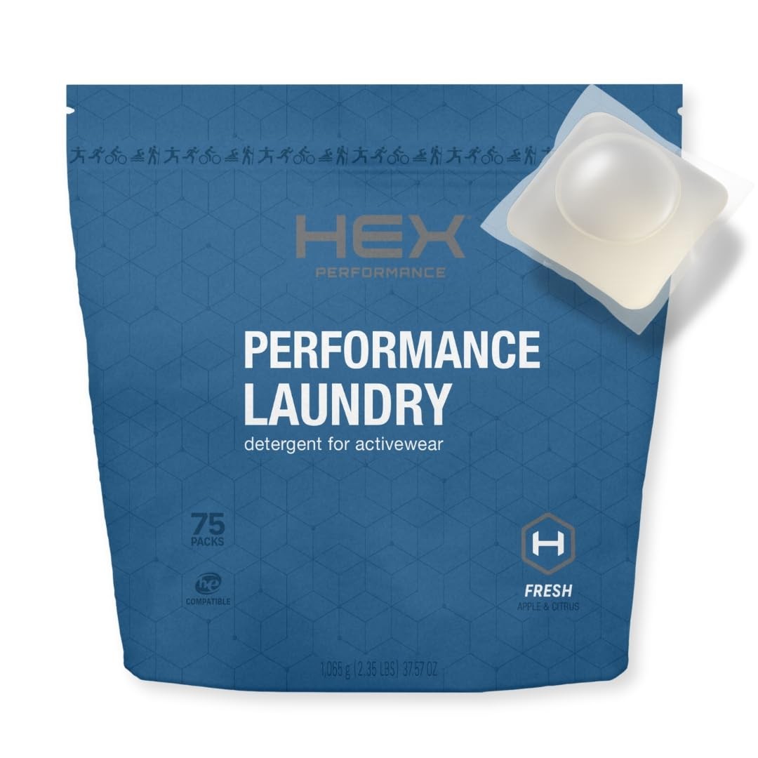 HEX Performance Activewear Laundry Detergent Packs, 75 Count (Pack of 1) HEX Performance Activewear Laundry Detergent Packs, 75 Count (Pack of 1)