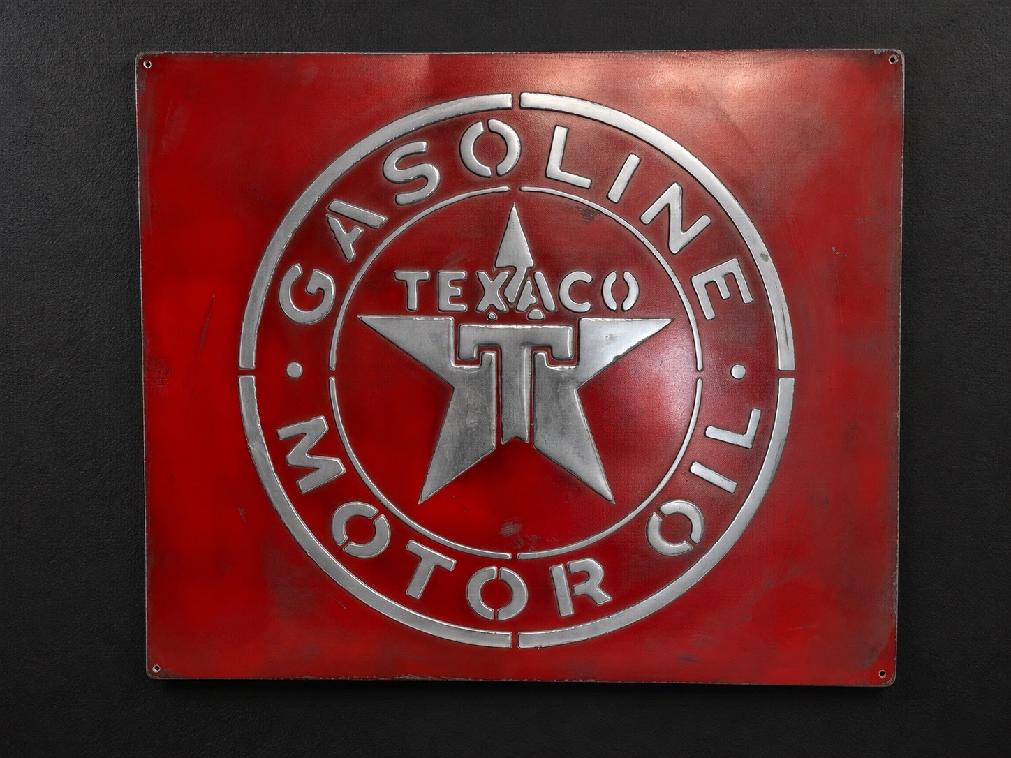 Texaco Vintage Steel Garage Sign 20x24 Handmade Aluminum Relief Texaco Vintage Steel Garage Sign 20x24 Handmade Aluminum Relief