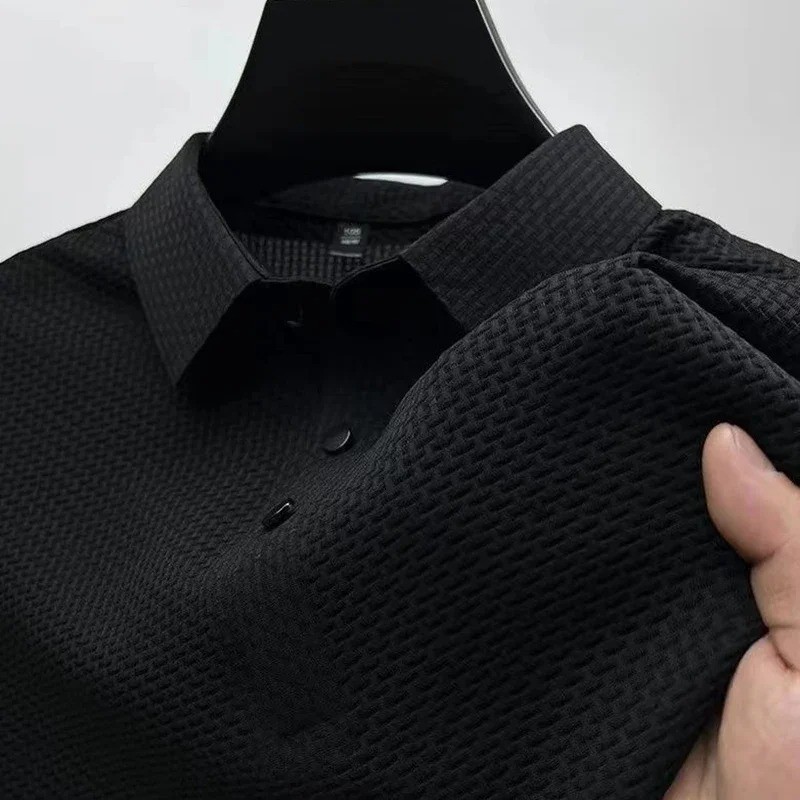 Men Premium Ice Silk Breathable Polo Shirt Summer Beach Casual Business Tee Gift Men Premium Ice Silk Breathable Polo Shirt Summer Beach Casual Business Tee Gift