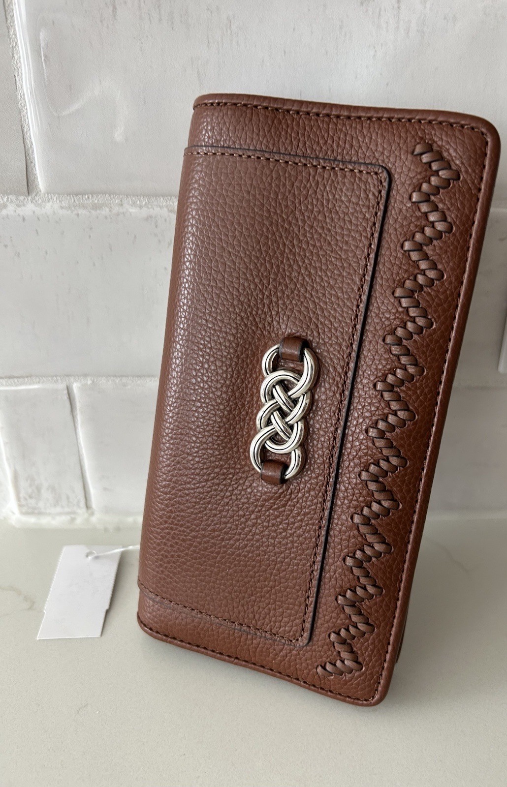 Brighton Interlok Rockmore Wallet Organizer Bourbon Brown T3551U NWT Strap 👜 Brighton Interlok Rockmore Wallet Organizer Bourbon Brown T3551U NWT Strap 👜