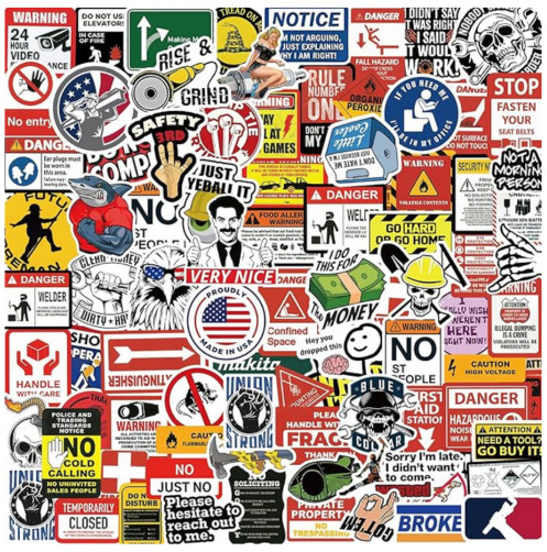 160 Funny Blue Collar Stickers for Adult Men's Hard Hats & Tools - Great Gifts