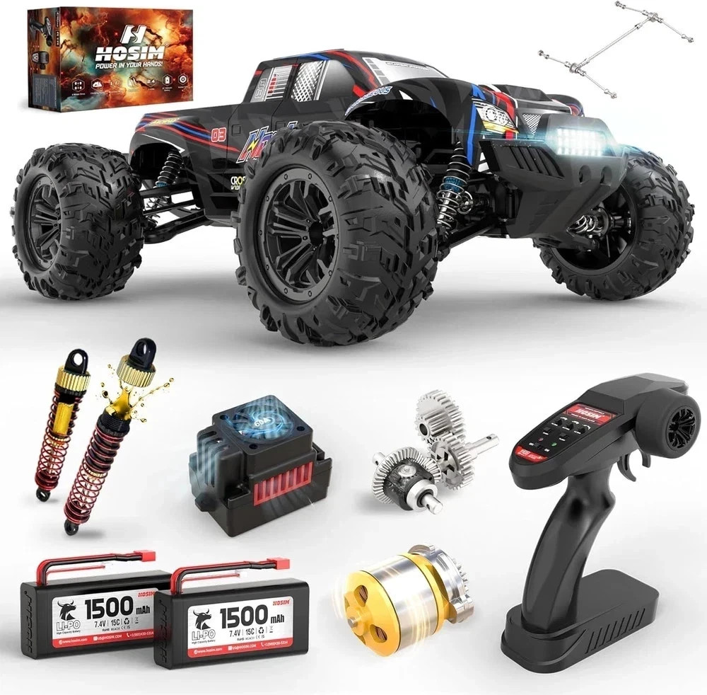 Hosim 1:10 Brushless RC Cars for Adults & Boys, 60+ KMH Big Remote Control Car,