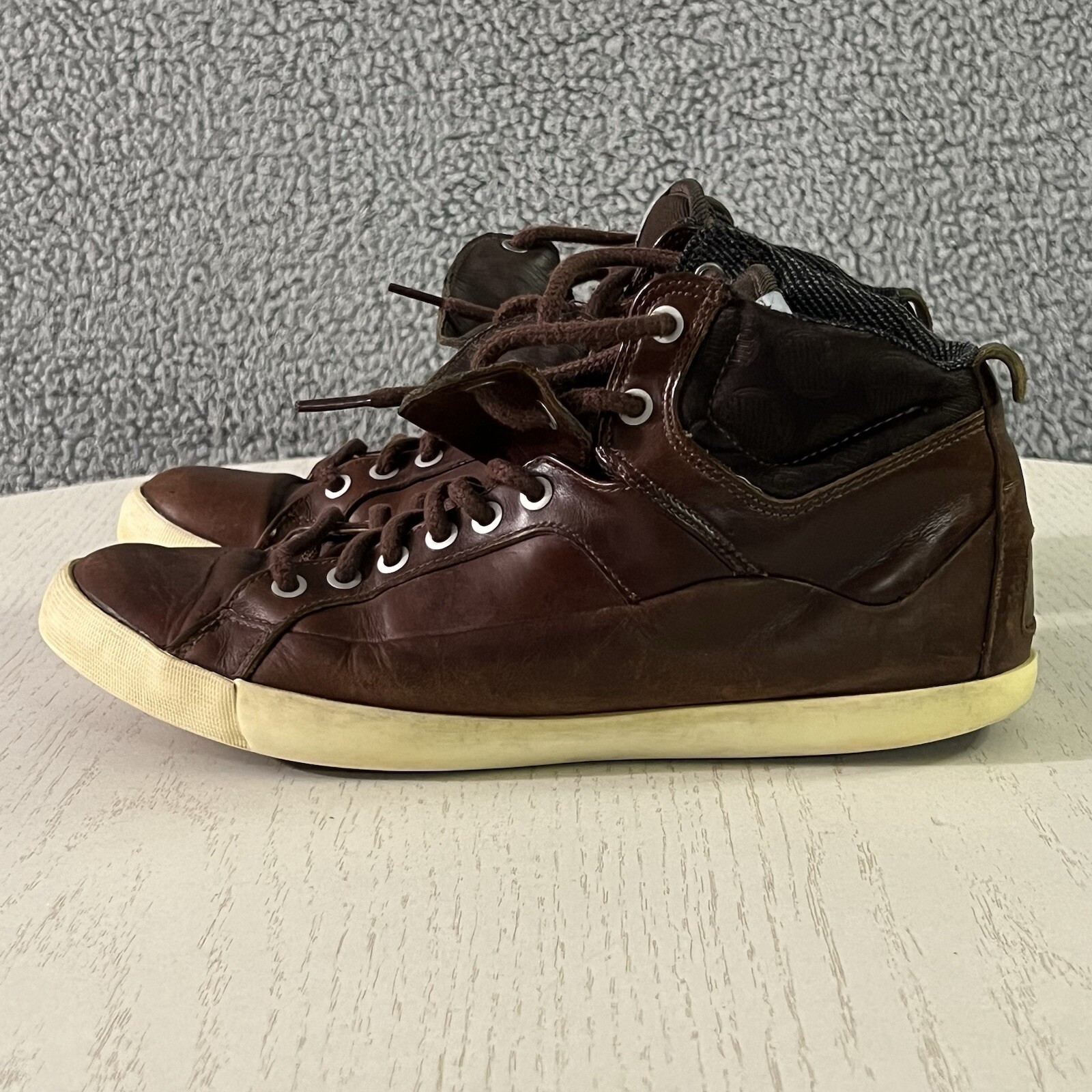 Lacoste Shoes Mens 9.5 Brown Leather Stones Throw Chevel Casual Lace Up Sneakers Lacoste Shoes Mens 9.5 Brown Leather Stones Throw Chevel Casual Lace Up Sneakers