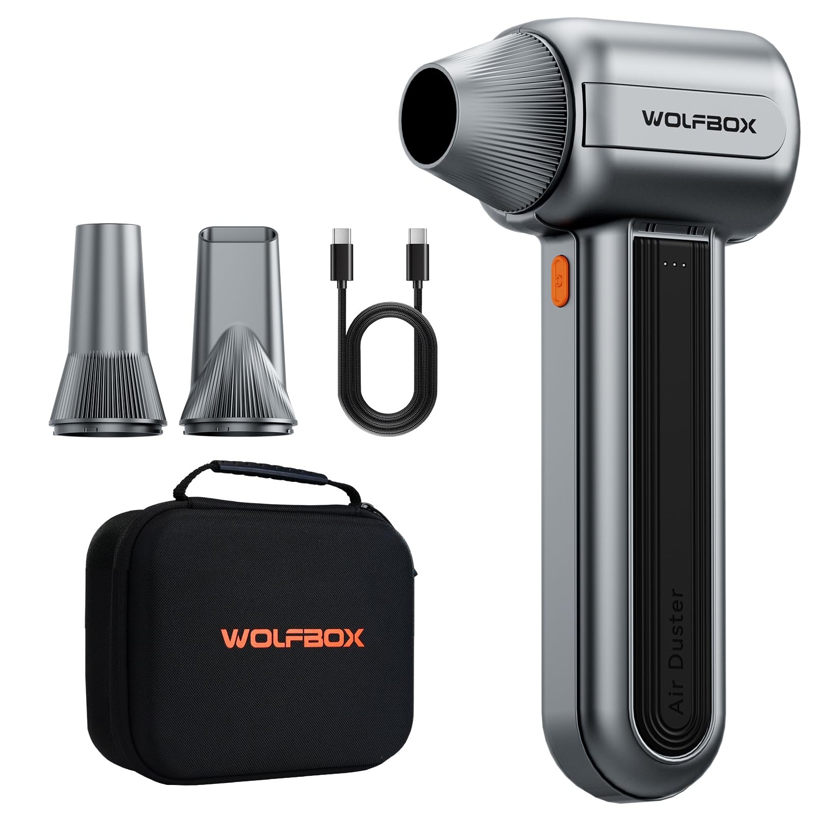 WOLFBOX MF400 Leaf Blower Cordless - Lightweight Handheld Jet Blower, High-Ve...