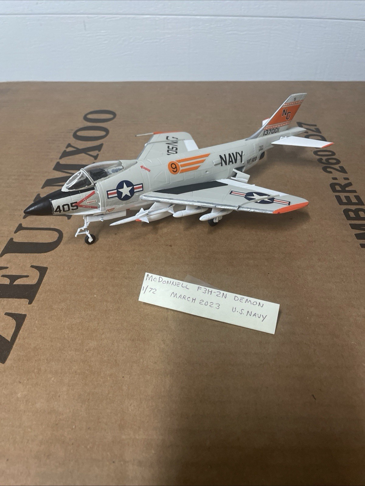 pro built McDonnell F3H-2 Demon carrier-based subsonic jet fighter
