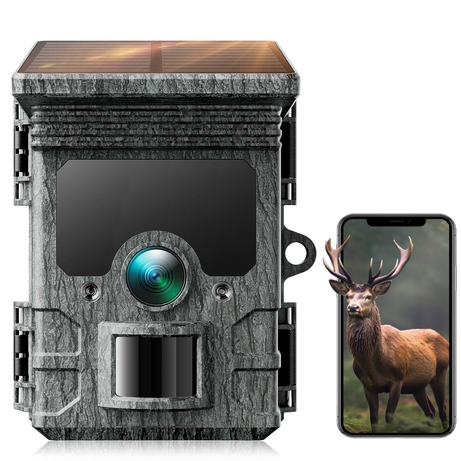 Campark Solar Trail Camera 85MP 4K Wildlife Game WiFi Night Vision Hunting Cam