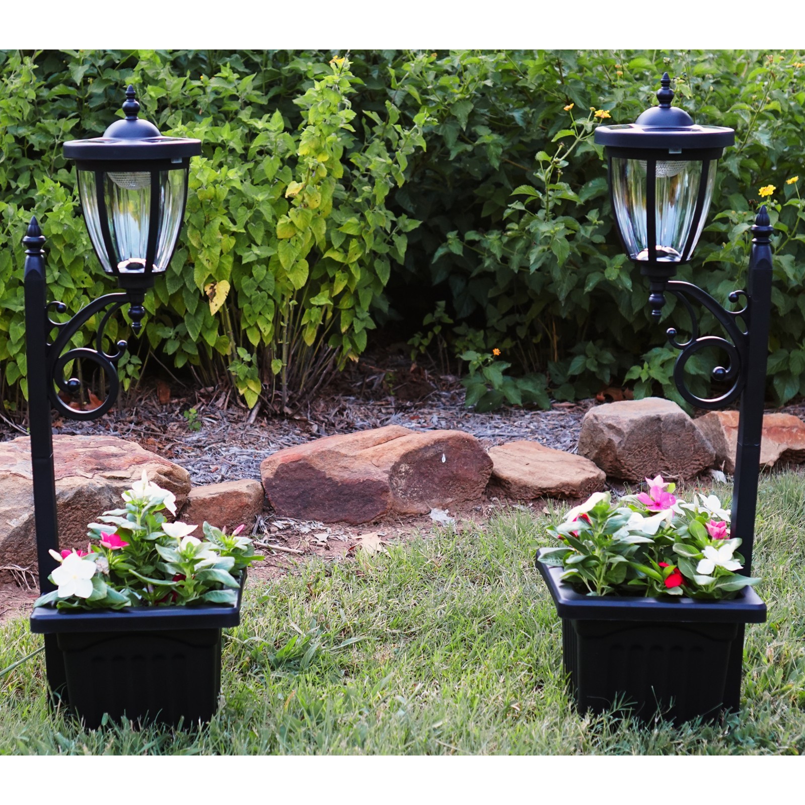 2PK Sunray Kambria Multi Function solar lamp & planter 2PK Sunray Kambria Multi Function solar lamp & planter