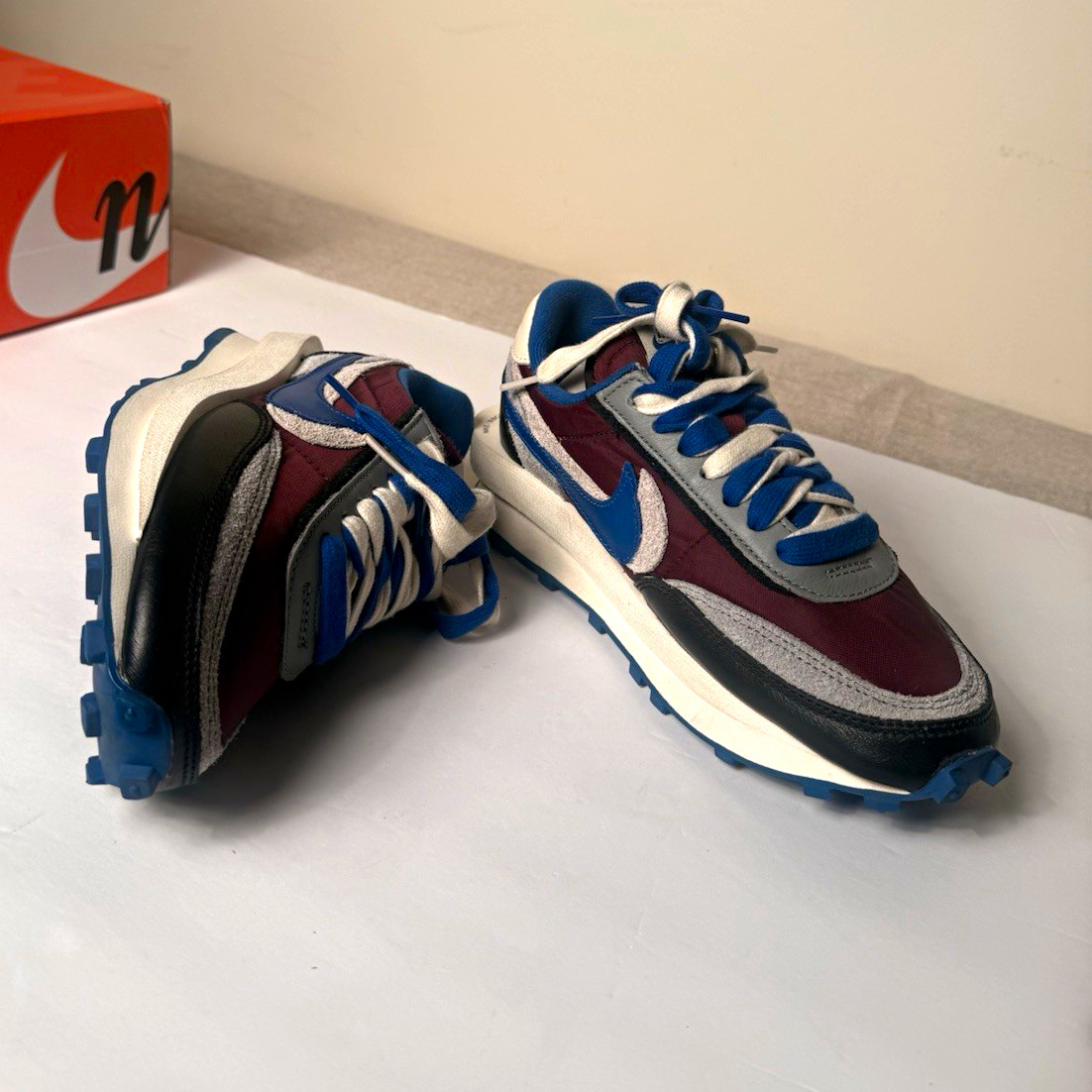 UNDERCOVER x sacai x Nike LDWaffle Night Maroon Size 5.5 DJ4877-600 UNDERCOVER x sacai x Nike LDWaffle Night Maroon Size 5.5 DJ4877-600