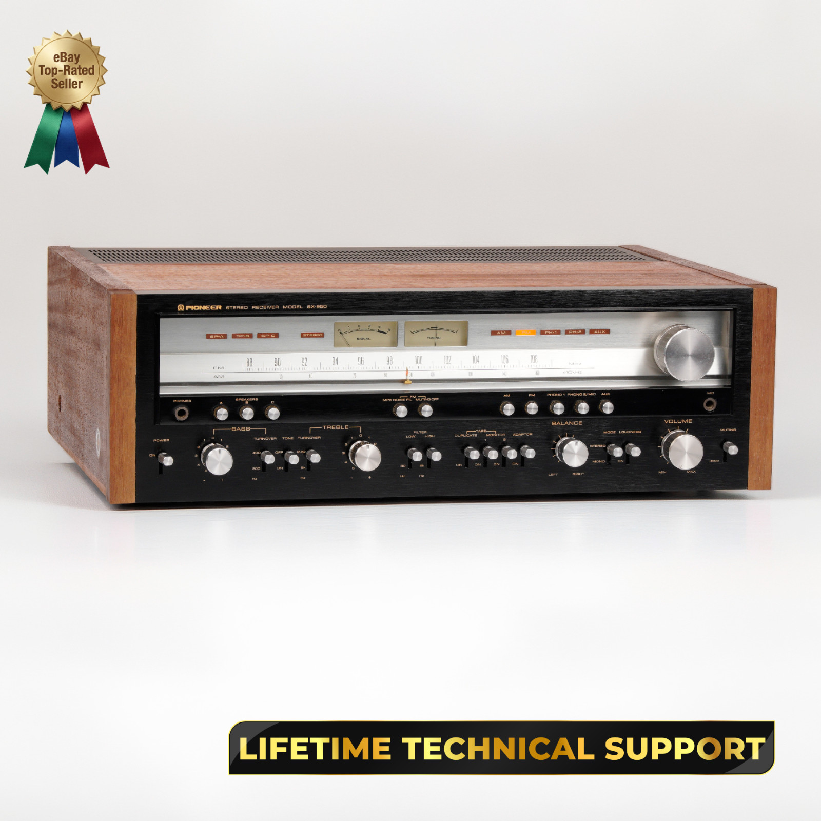 Pioneer SX-950 85W Stereo Receiver – Custom Black Faceplate -Recapped-Warranty