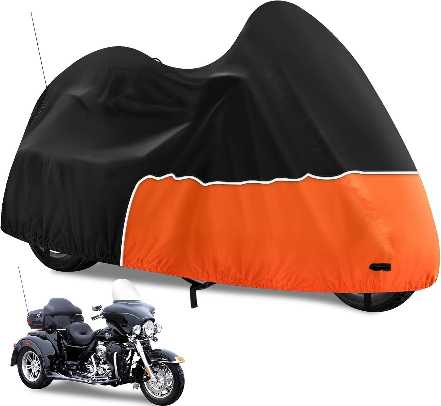Trike Cover, Waterproof 3 Wheel Motorcycle Cover for Harley Davidson, Honda G... Trike Cover, Waterproof 3 Wheel Motorcycle Cover for Harley Davidson, Honda G...