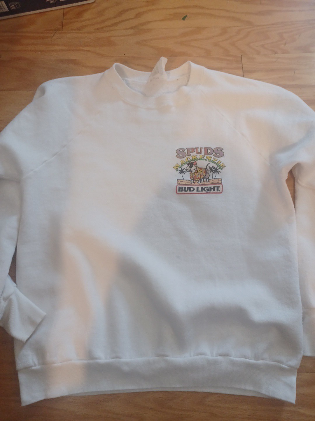 Vintage Spuds Mackenzie The Original Party Animal Bud Light Sweat Shirt Size L