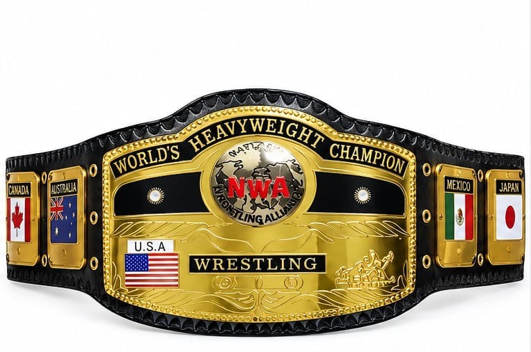 World Heavyweight Championship Wrestling Belt NWA Leather Replica Brass 2MM