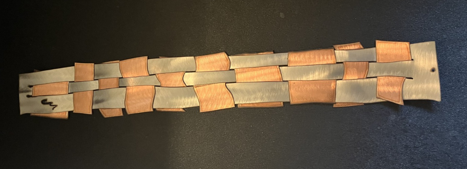 Jason Mernick Brutalist California Artist Woven Copper/Stainless Steel Sculpture