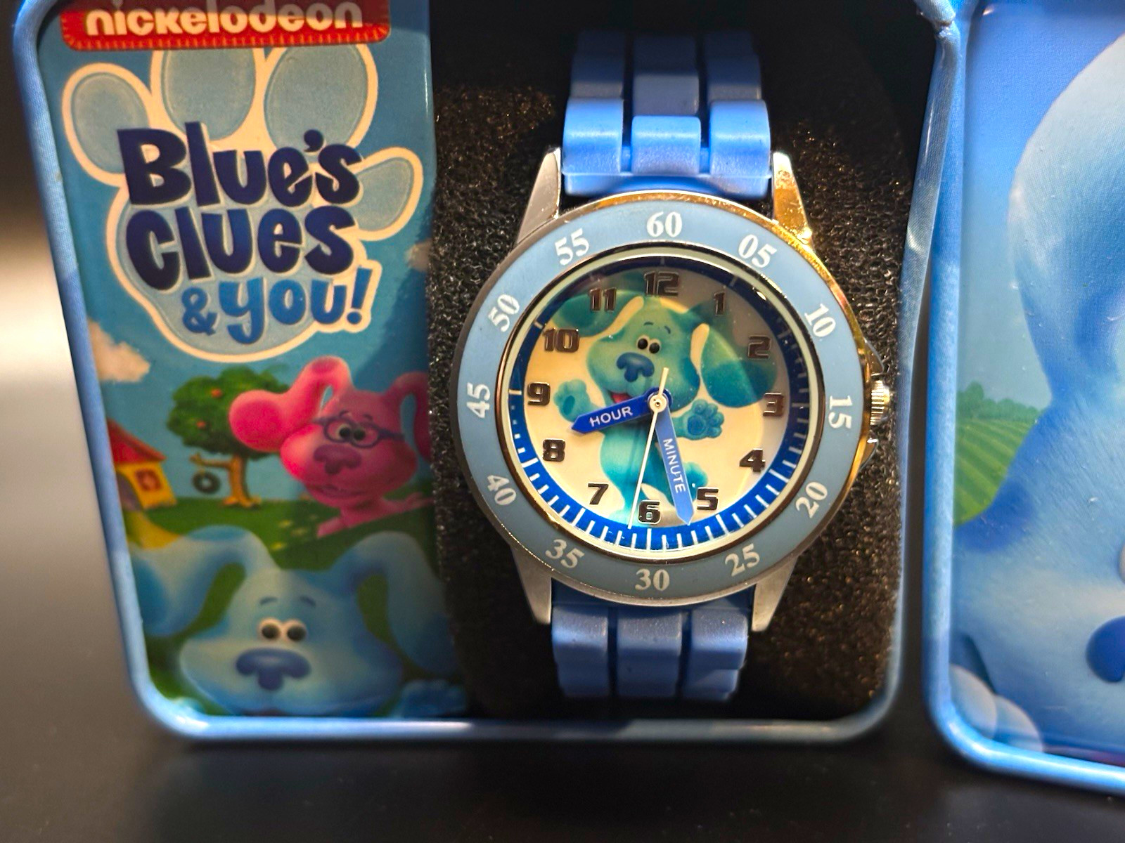 Nickelodeon Blue\'s Clues & You Kids Quartz Analog Watch Blue Silicone Strap Tin Nickelodeon Blue\'s Clues & You Kids Quartz Analog Watch Blue Silicone Strap Tin