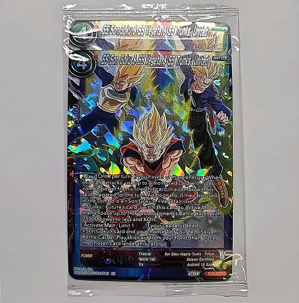 Sealed - SS Son Goku & SS Vegeta & SS Trunks, United - (P-553 PR) Sealed Promo Sealed - SS Son Goku & SS Vegeta & SS Trunks, United - (P-553 PR) Sealed Promo