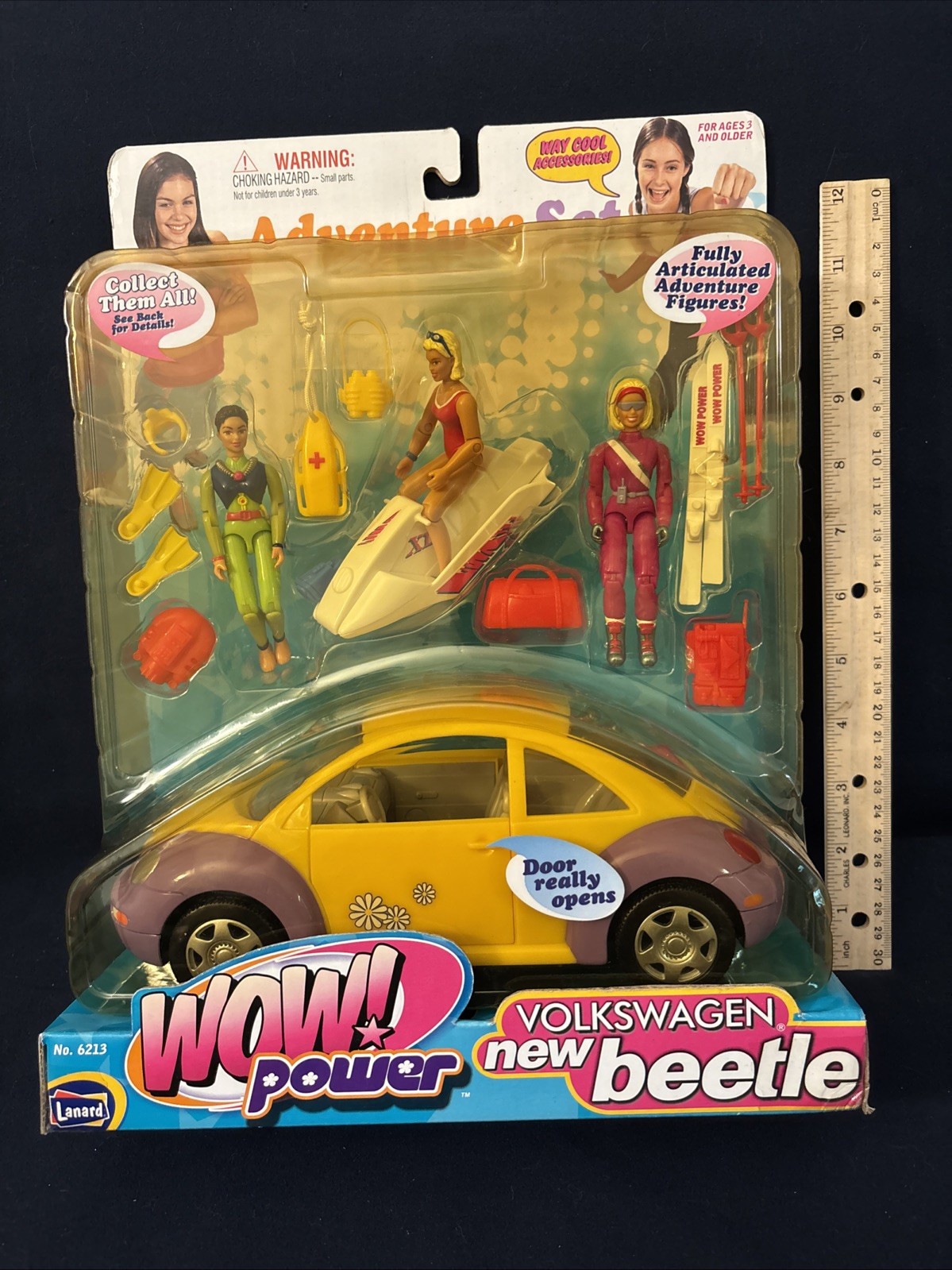 Lanard 6213 1999 WOW Power Action Girls NIP Volkswagen New, Beetle Three Figures