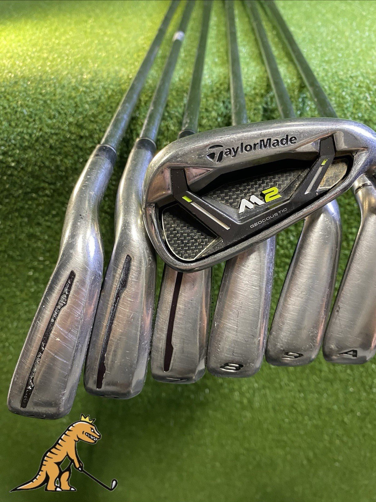 Used RH TaylorMade M2 Iron Set 4-GW Reax Regular Flex Steel *No PW*